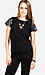 Faux Leather Short Sleeve Top Thumb 1