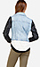 Faux Leather Denim Jacket Thumb 3