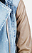 Faux Leather Denim Jacket Thumb 4