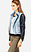 Faux Leather Denim Jacket Thumb 2