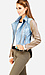 Faux Leather Denim Jacket Thumb 2