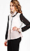 Color Block Sheer Blouse Thumb 2