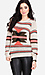 Striped Aztec Print Sweater Thumb 1