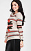 Striped Aztec Print Sweater Thumb 2