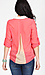 Color Block Trim Blouse Thumb 3