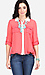 Color Block Trim Blouse Thumb 1