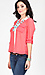 Color Block Trim Blouse Thumb 2