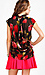 Floral Print Drape Back Top Thumb 3