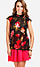 Floral Print Drape Back Top Thumb 1