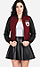 Leatherette Sleeve Varsity Jacket Thumb 1