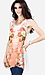 Floral Print Split Back Top Thumb 2