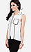 Black Piping Sleeveless Top Thumb 2