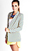 Oversized Bird Print Blazer Thumb 2