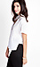 Snake Trim Collared Top Thumb 2