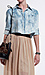 Bleached Denim Crop Top Thumb 2