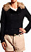 Jacket with Faux Fur Collar Thumb 1