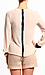 Nude Blouse with Black Contrast Thumb 3