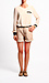 Nude Blouse with Black Contrast Thumb 5