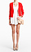 Red and White Trimmed Blazer Thumb 5