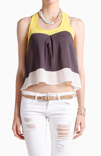 Colorblock Sweetheart Top Slide 1