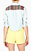 Cropped Chambray Tribal Print Top Thumb 3