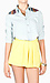 Cropped Chambray Tribal Print Top Thumb 1