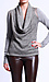 Two Toned Cowl Neck Sweater Thumb 1