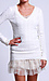 Basic V-Neck Cable Knit Sweater Thumb 1