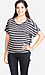 Striped Mesh Insert Tee Thumb 2