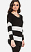 Striped Spike Shoulder Sweater Thumb 3