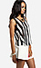 Sheer Striped Bow Back Top Thumb 2