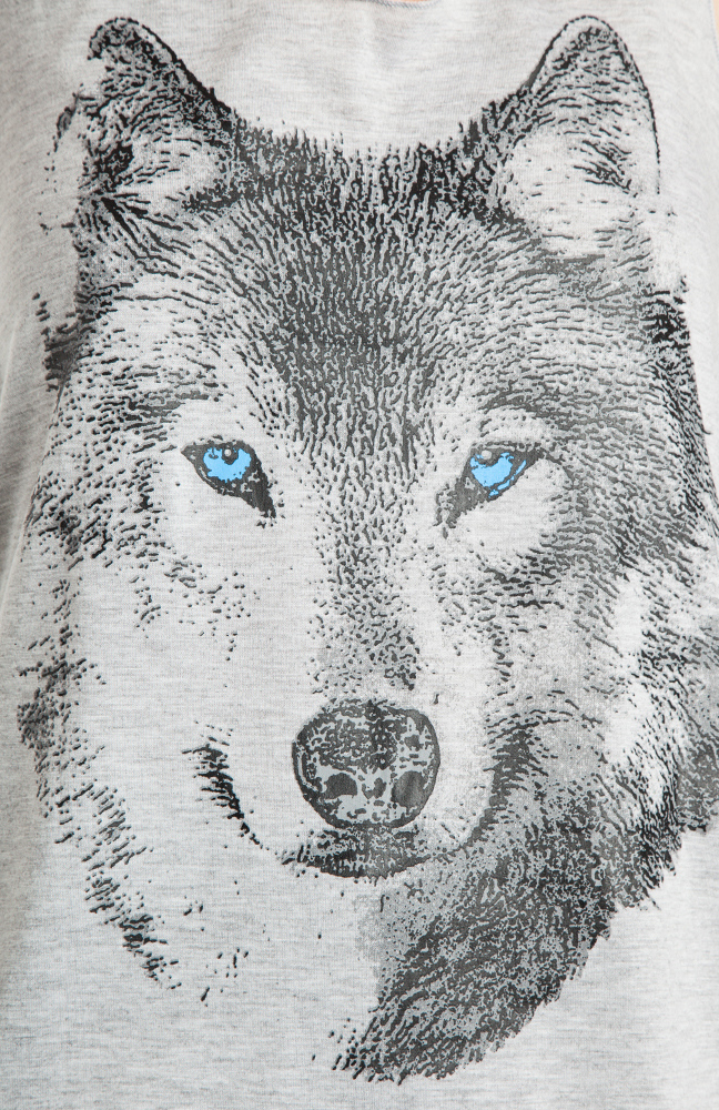 Wolf Tank in Grey | DAILYLOOK