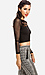 Long Sleeve Mesh Crop Top Thumb 2