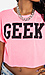 Geek Printed Crop Top Thumb 4