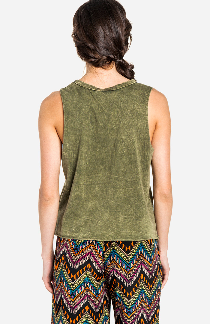 Rebel Tank Top in Olive DAILYLOOK