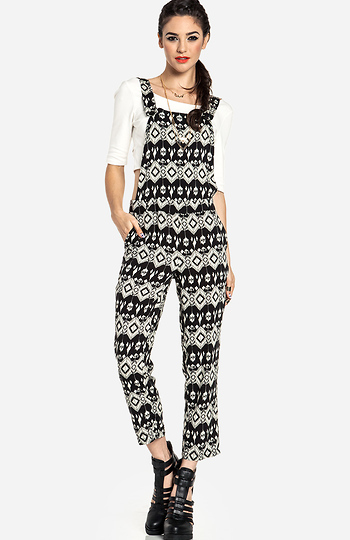 Tribal Print Overalls Slide 1