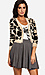 Spotted Cropped Cardigan Thumb 1