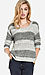 Metallic Striped High Low Sweater Thumb 1