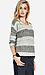 Metallic Striped High Low Sweater Thumb 3