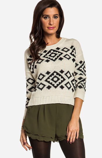 Diamond Tribal Sweater Slide 1