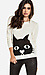 Cat Print Sweater Thumb 1