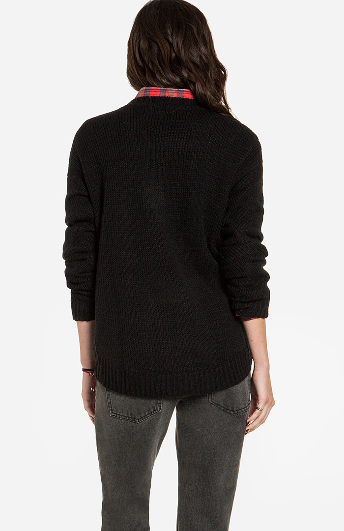 Rad High Low Sweater in Black | DAILYLOOK