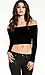 MINKPINK Seeing The Ex Velvet Crop Top Thumb 1