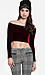 MINKPINK Seeing The Ex Velvet Crop Top Thumb 1