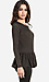 DAYDREAMER Long Sleeve Loose Peplum Tee Thumb 3