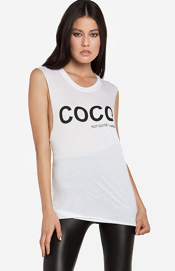 BLQ BASIQ Coco Not Quite Chanel Muscle Tee Slide 1