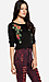 Floral Embroidered Cropped Sweater Thumb 3