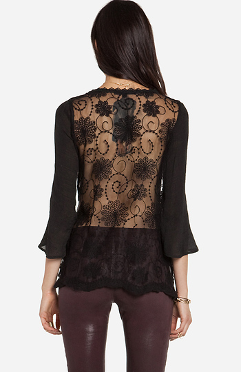 Lace Back Blouse Slide 1