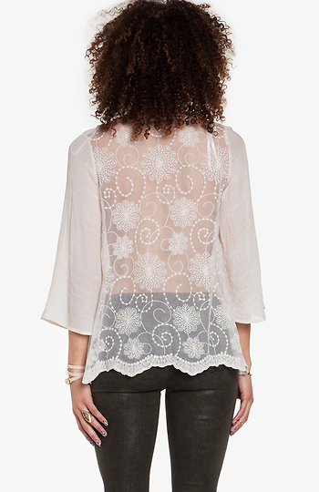 Lace Back Blouse Slide 1