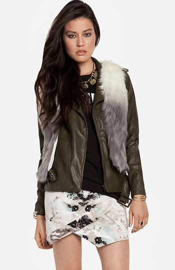 Ombre Faux Fur Vest Slide 1